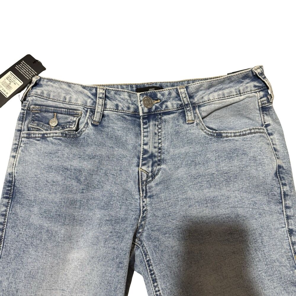 NWT True Religion Womens Joey Mid Rise SN Flap Flare Jean Size 29 Two Tone - Picture 3 of 16